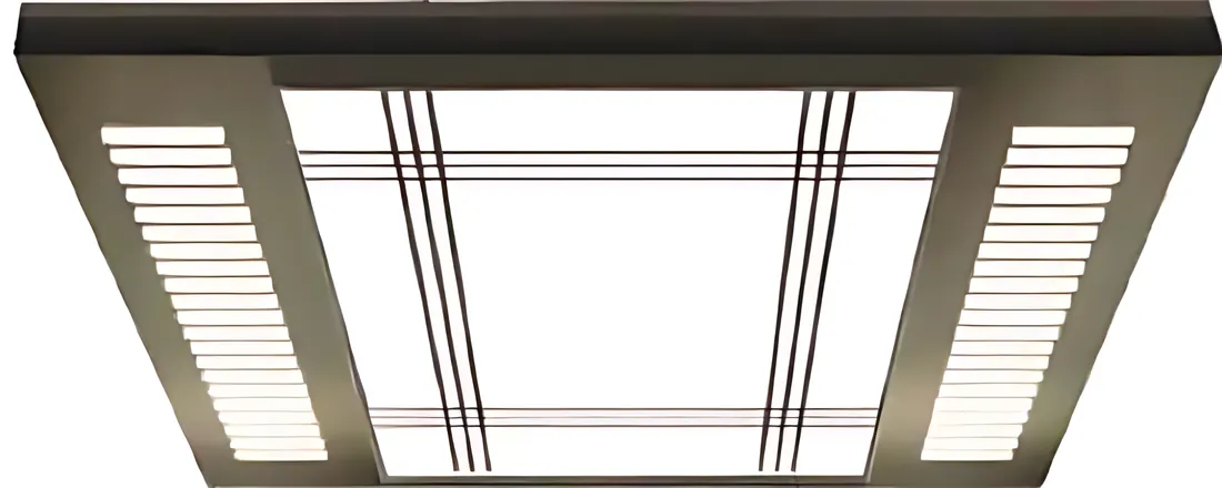 AS-T12 · Trần cabin khung đen, đèn LED